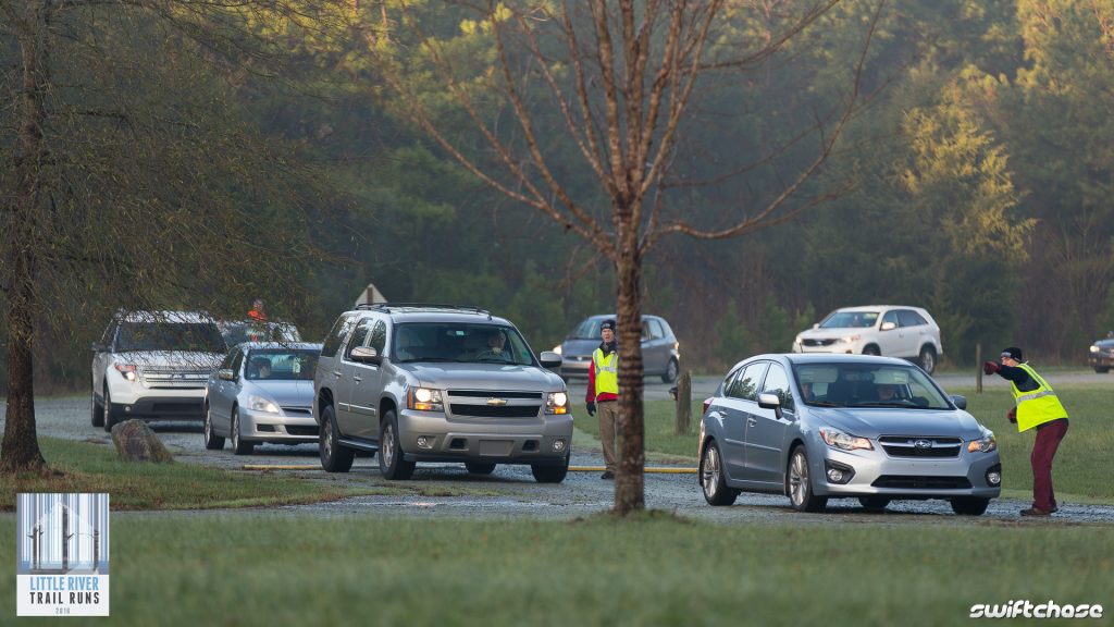 Volunteers help with parking