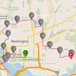 Rock'n'Roll DC 2016 half marathon course map
